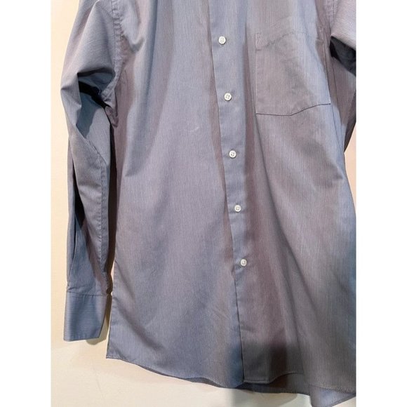 ✨5 for $15✨ Men’s Gray Van Heusen Button Down Dress Fitted Shirt - Picture 7 of 9